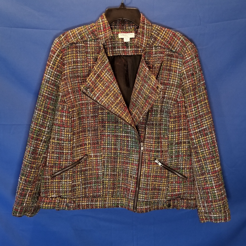 Coldwater Creek Multi Color Tweed Jacket